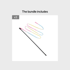 Interactive Cat Toys Wand Rainbow String Teaser