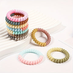 Frosted Spiral Hair Tie Ponytail Hair Rope Elastic Hair Band Set
