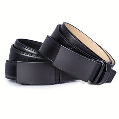 YOORAN Men's Ratchet Leather Dress Belt, Cut-to-Fit, 1.7 x 62.2