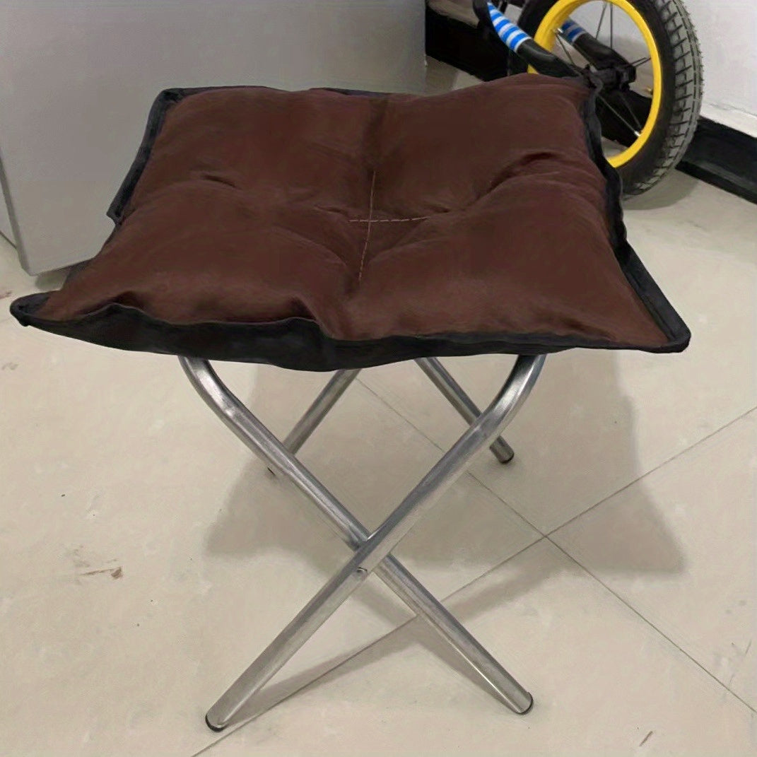 Foldable Low Stool with Cushion for Shoe Changing Comfort