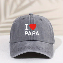 Children's Vintage I Love Dad Baseball Cap Sunscreen Sunshade Peaked Cap