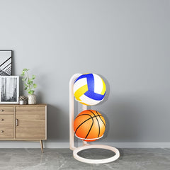 2 layer Basketball Storage Rack Ball Display Holder