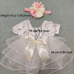 2pcs Newborn Photography Clothes Rabbit Skirt Puffy Skirt Dress Set For Girls