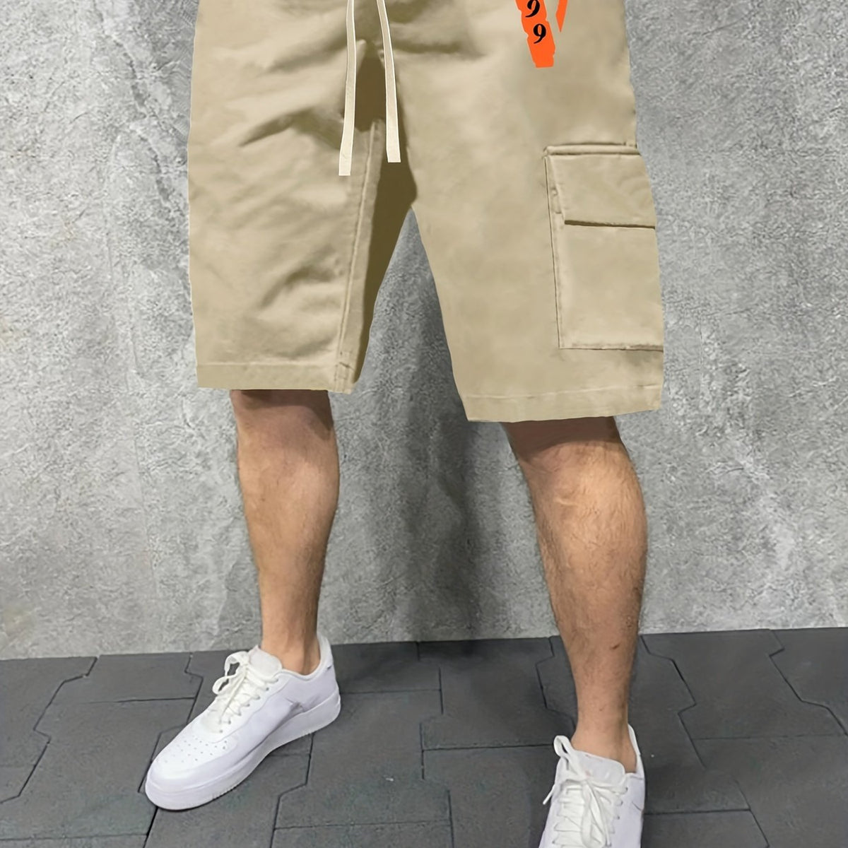 Men's V & 22 Graphic Casual Sports Shorts