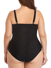  Colorblock Striped One Piece Swimsuit Women's Plus Bathing Suit