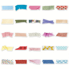 50 Colorful Polka Dot Stickers with Adhesive Tape Reusable Self Adhesive Deca