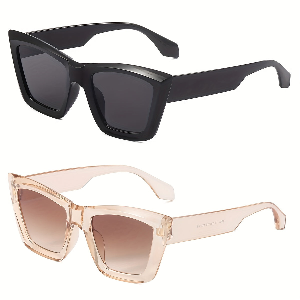 Square Cat Eye Sunglasses UV400 Anti Glare for Men Women