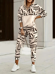 Floral Print Pantsuits 2pc Set V Neck Top & Pocket Pants