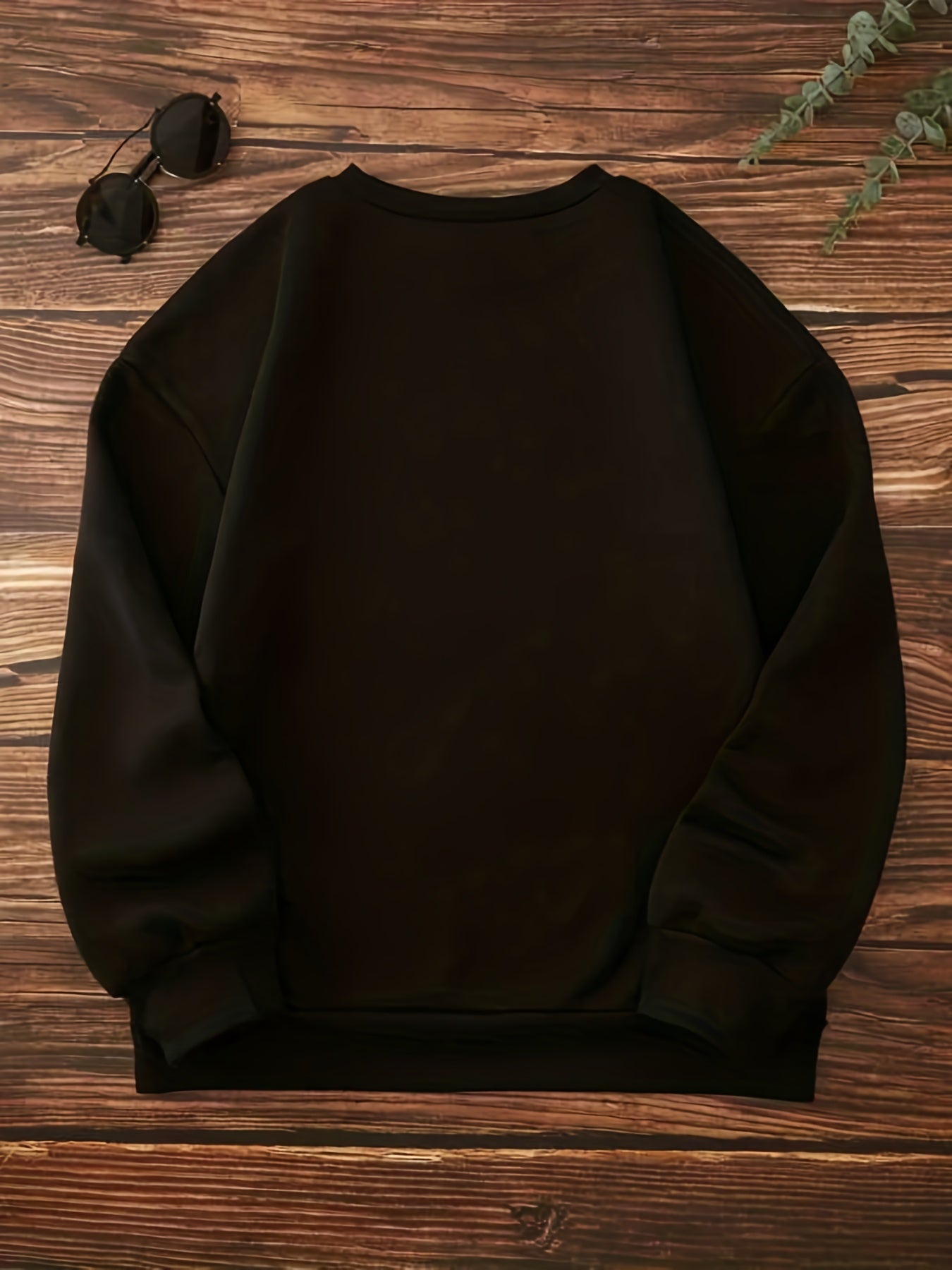 Heart Print Pullover Crew Neck Sweatshirt for Women