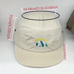 Mountain Embroidery Baseball Cap Vintage Solid Sunscreen Sports Adjustable Visor