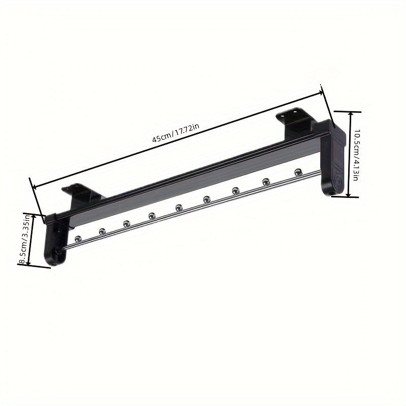 Pull Out Pants Rack Telescopic Hanging Clothes Rack Metal Storage Rod Rail