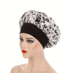 Satin Bonnet Elastic Hair Wrap Single Layer Cap