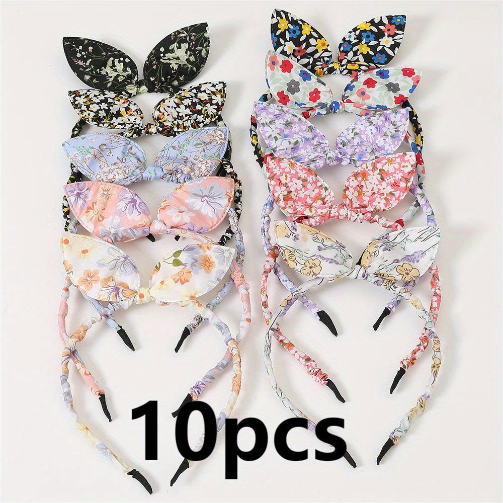 10pcs Bow Hair Hoop Kids Accessories