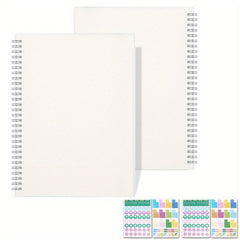 2 Pack A5 Grided Bullet Journals 80 Sheets 100gsm