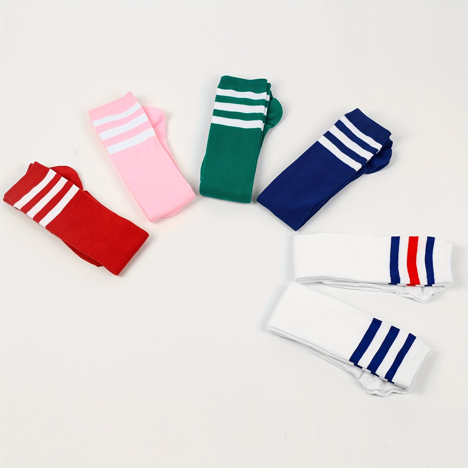 Striped Thigh High Socks Lolita Over The Knee Stockings