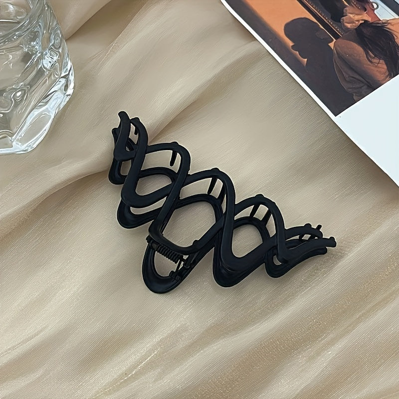 Wavy Hair Claw Clip Alloy Non Slip Strong Hold Grip Hair Jaw Clip