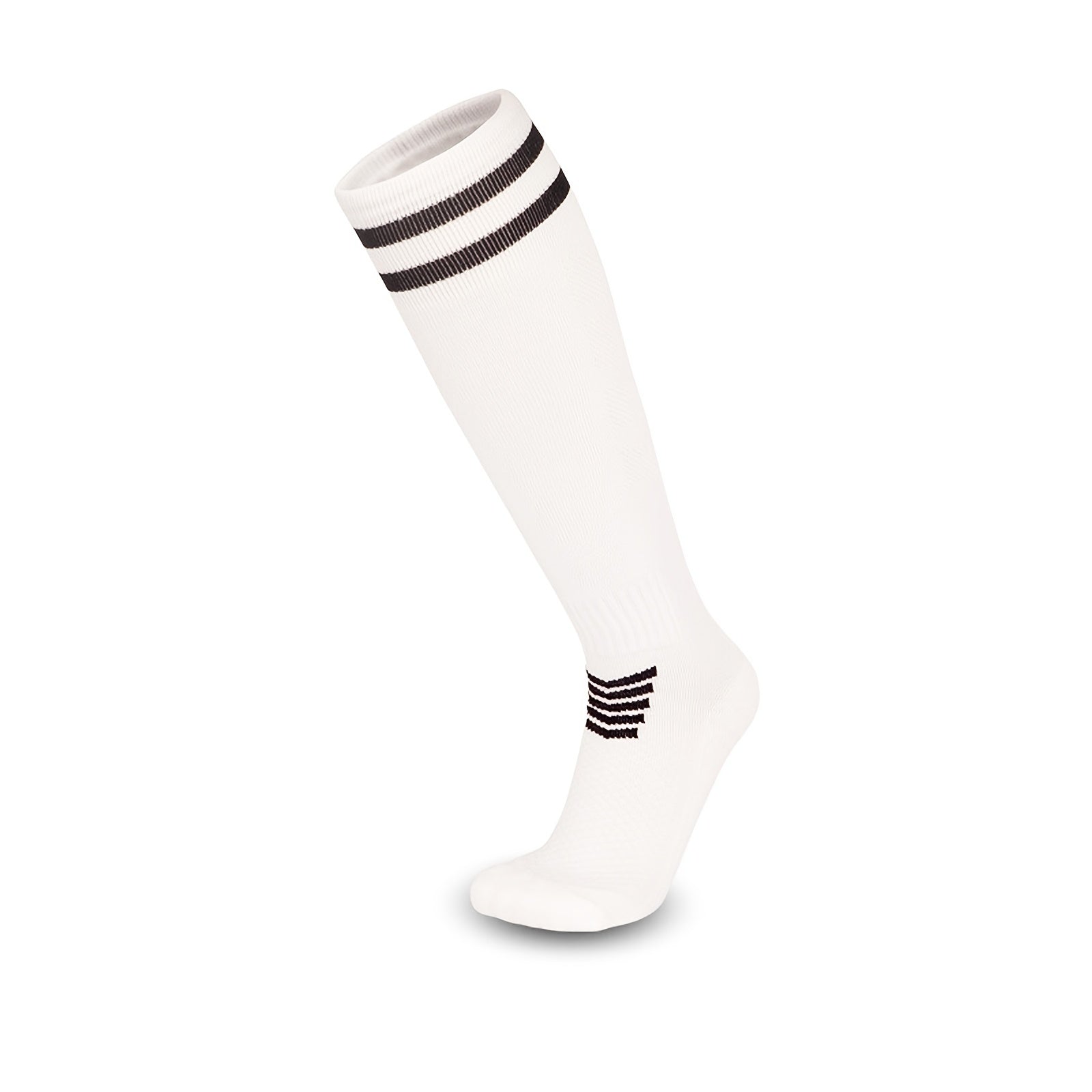 Knee High Tube Socks Soccer Socks Double Stripe Athletic Football Training