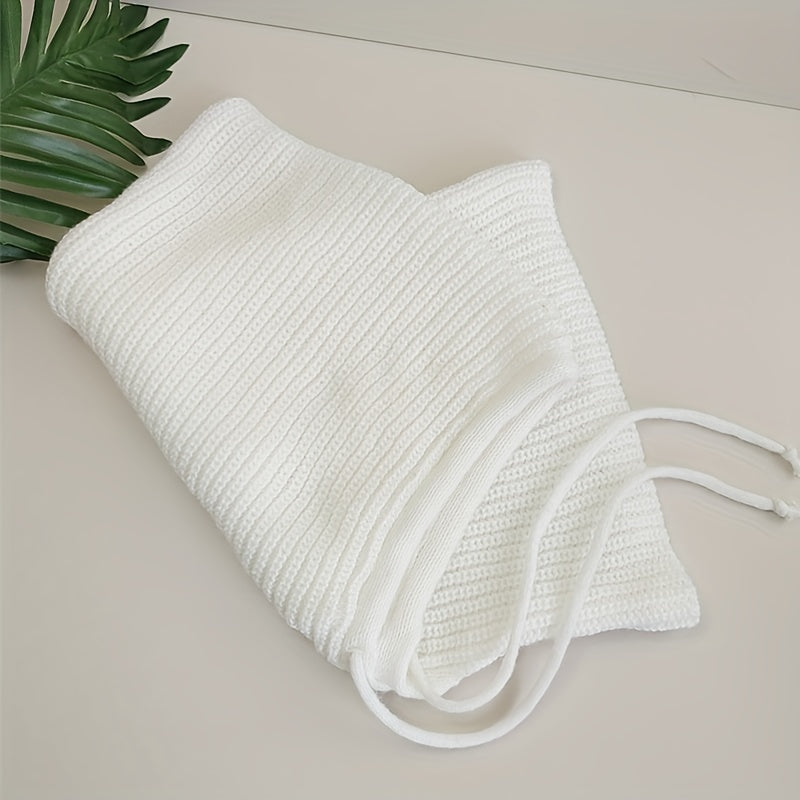 Knit Hat Unisex Warm Balaclava Hoodie Soft Neck Gaiter Beanie