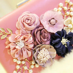112217 Female Flowers Wedding Bag Lady Minaudiere Bag