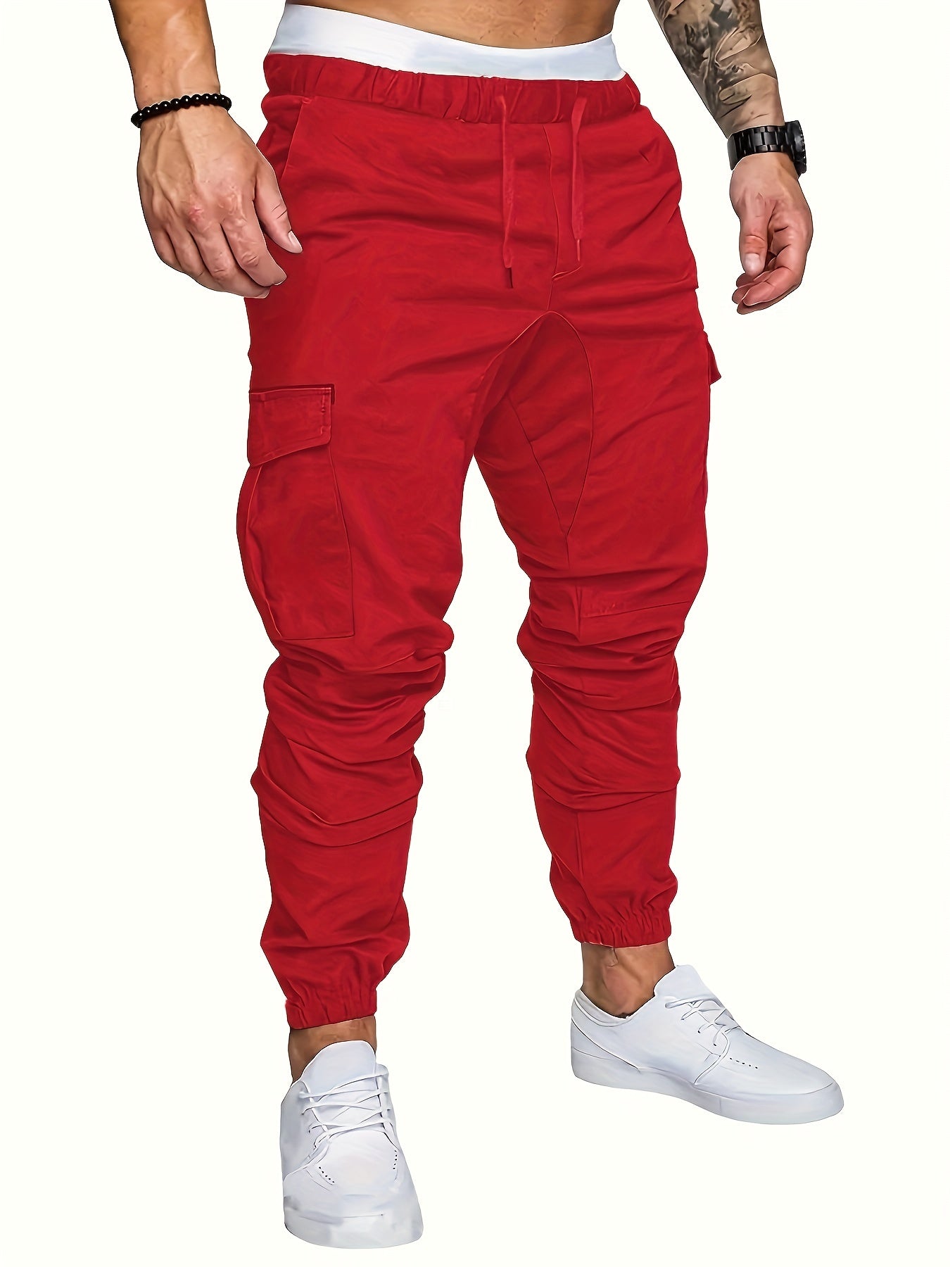 Men's Relaxed Fit Cargo Pants With Flap Pockets