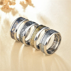 Men's Abstract Stainless Steel Band Ring