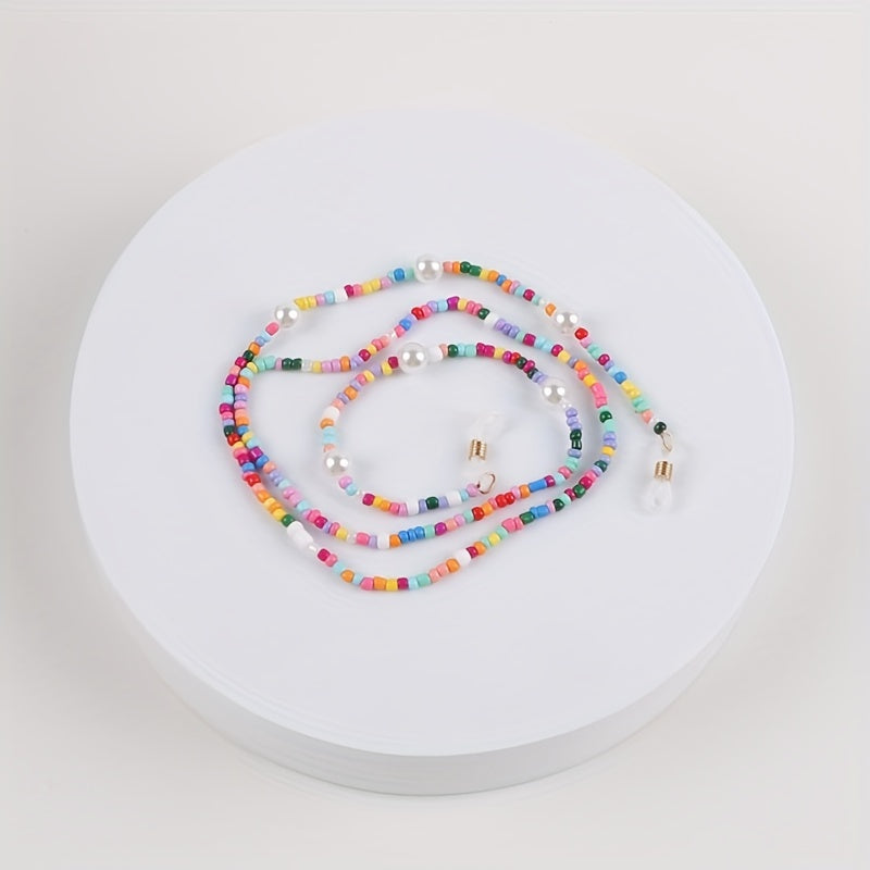 Pearl Beaded Eyeglass Chain Holder Necklace for Women