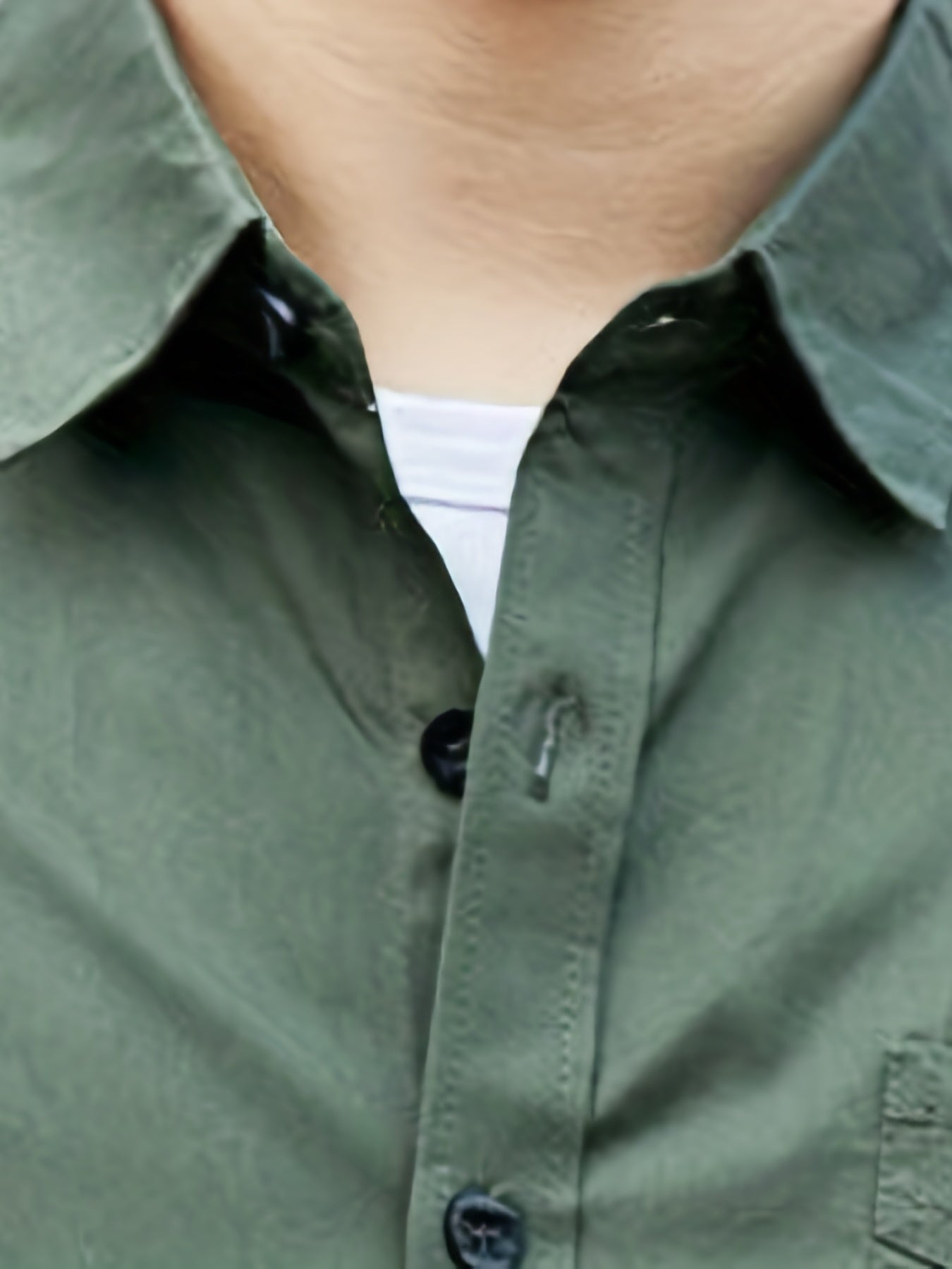 Men's Chest Pocket Short Sleeve Shirt Casual Comfy Shirt For Summer