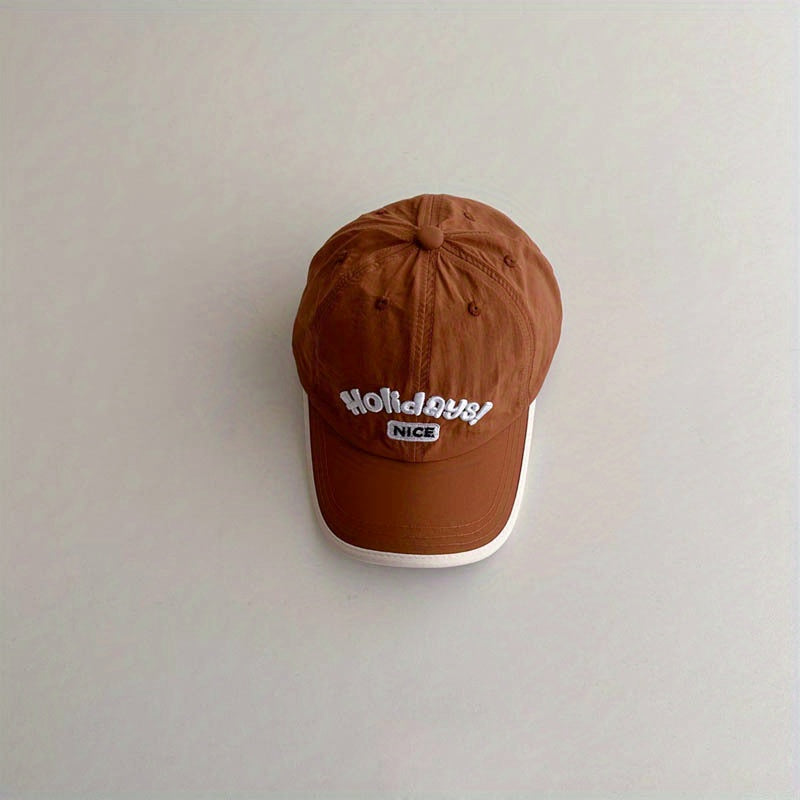 Kids Embroidered Baseball Cap, Quick Drying, Soft Top