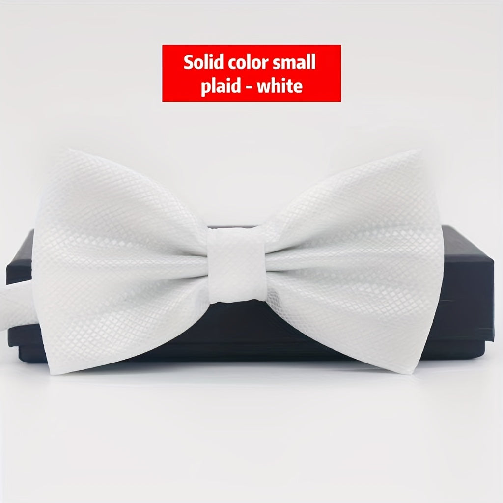 Men's Solid Formal Wedding Bow Tie Business Casual Groom Man Bow
