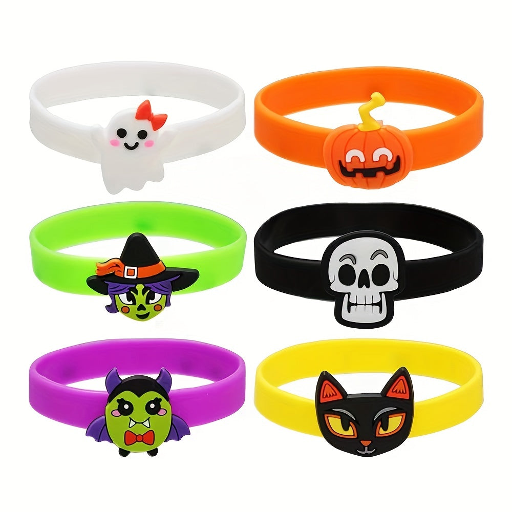 Halloween Silicone Bracelet Cartoon Waterproof Stretch Soft Rubber