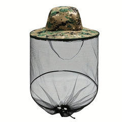 Unisex SunShade Large Brim Hat with Mosquito Protection