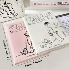 Magnetic Notebook A5 Plastic Hardcover College Ruled Journals