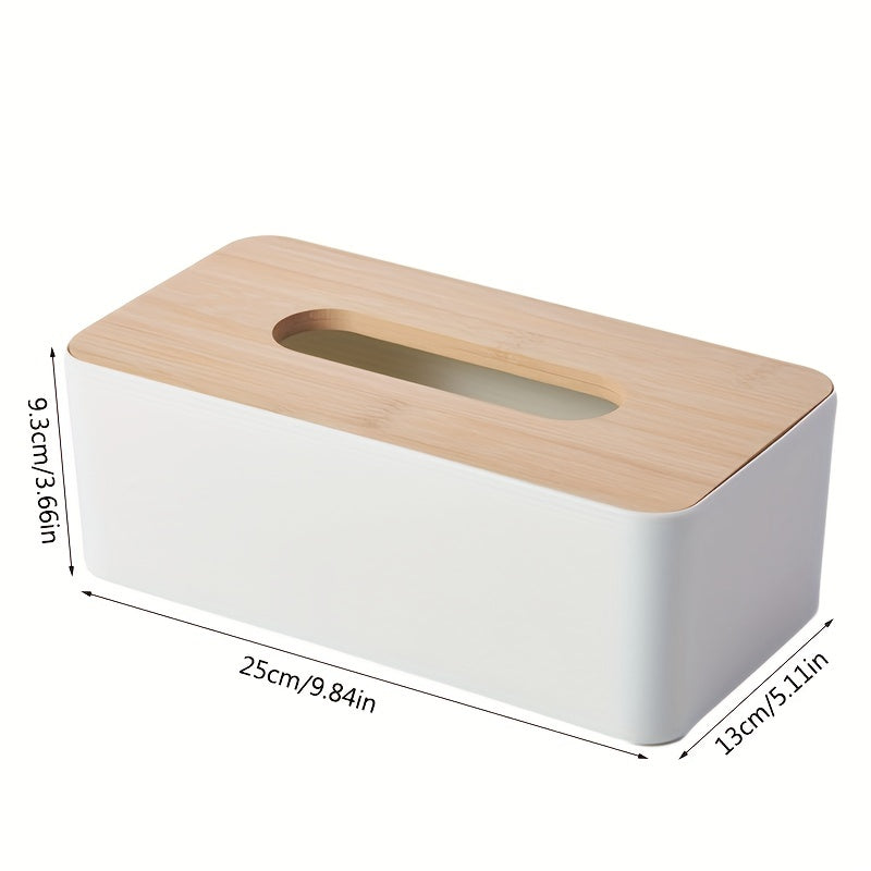 Bamboo Tissue Box Cover For Paper Facial Tissue