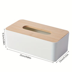 Bamboo Tissue Box Cover For Paper Facial Tissue