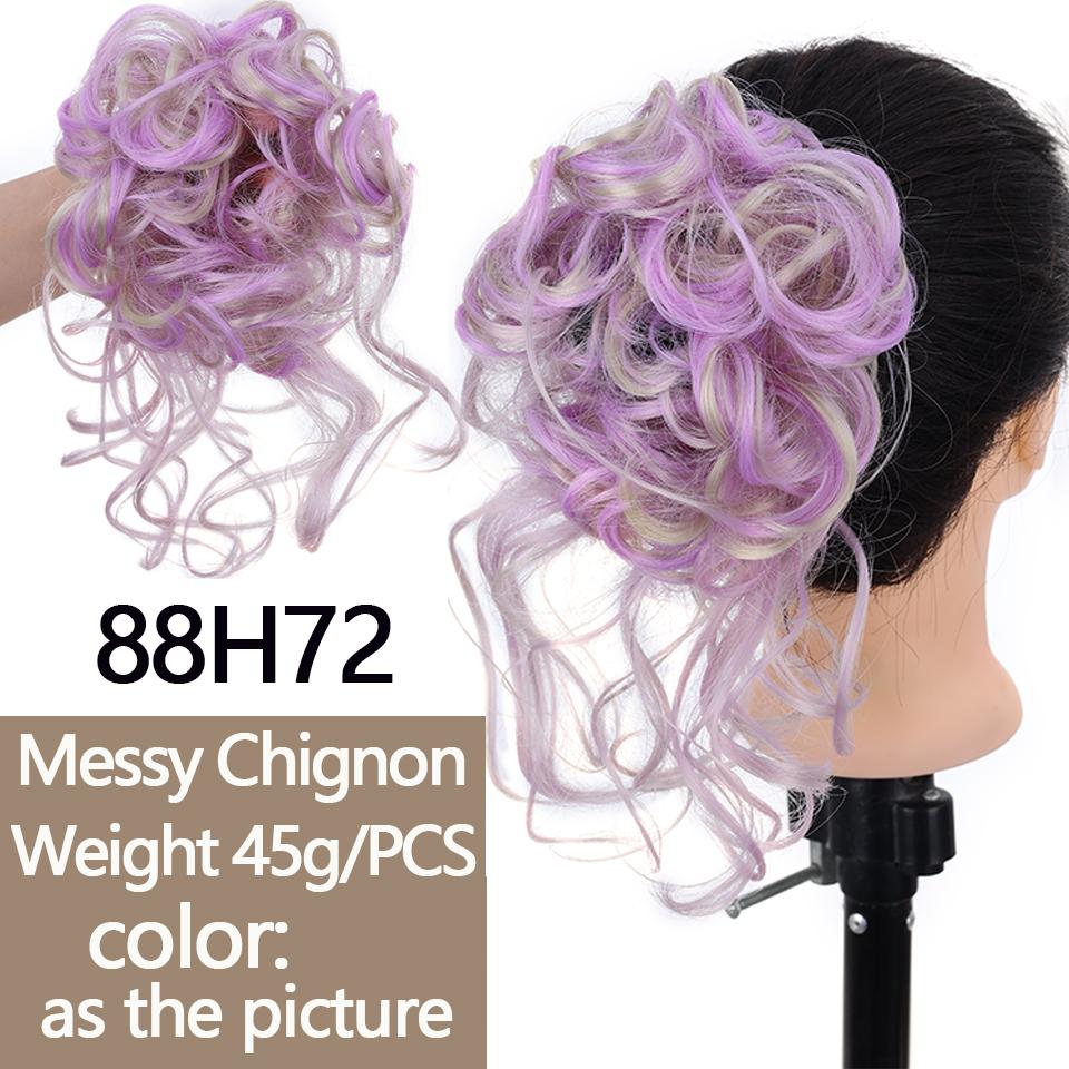 Women's Curly Hair Bun Chignon for Wedding Daily Use