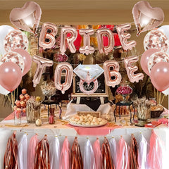 Rose Gold Bridal Shower Party Decorations Kit