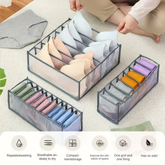 Grid Storage Box for Underwear, Socks, and Bras - Home and Bedroom Organizer