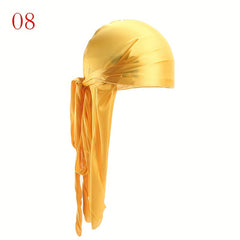 Long Tail Turban Hat Breathable Windproof Cap Pirate Headwear