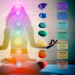 8pcs Tumble Gemstones & Bag Crystal Set - Perfect Portable Daily Healing Crystal