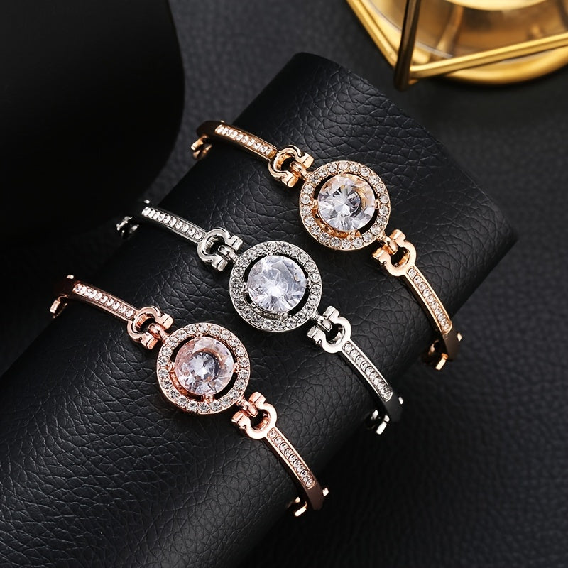 Rhinestone Bangle Bracelet Women's Jewelry