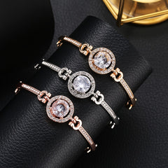 Rhinestone Bangle Bracelet Women's Jewelry