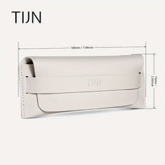 2pcs Litchi Embossed Glasses Bag Soft PU Leather Sunglasses Case