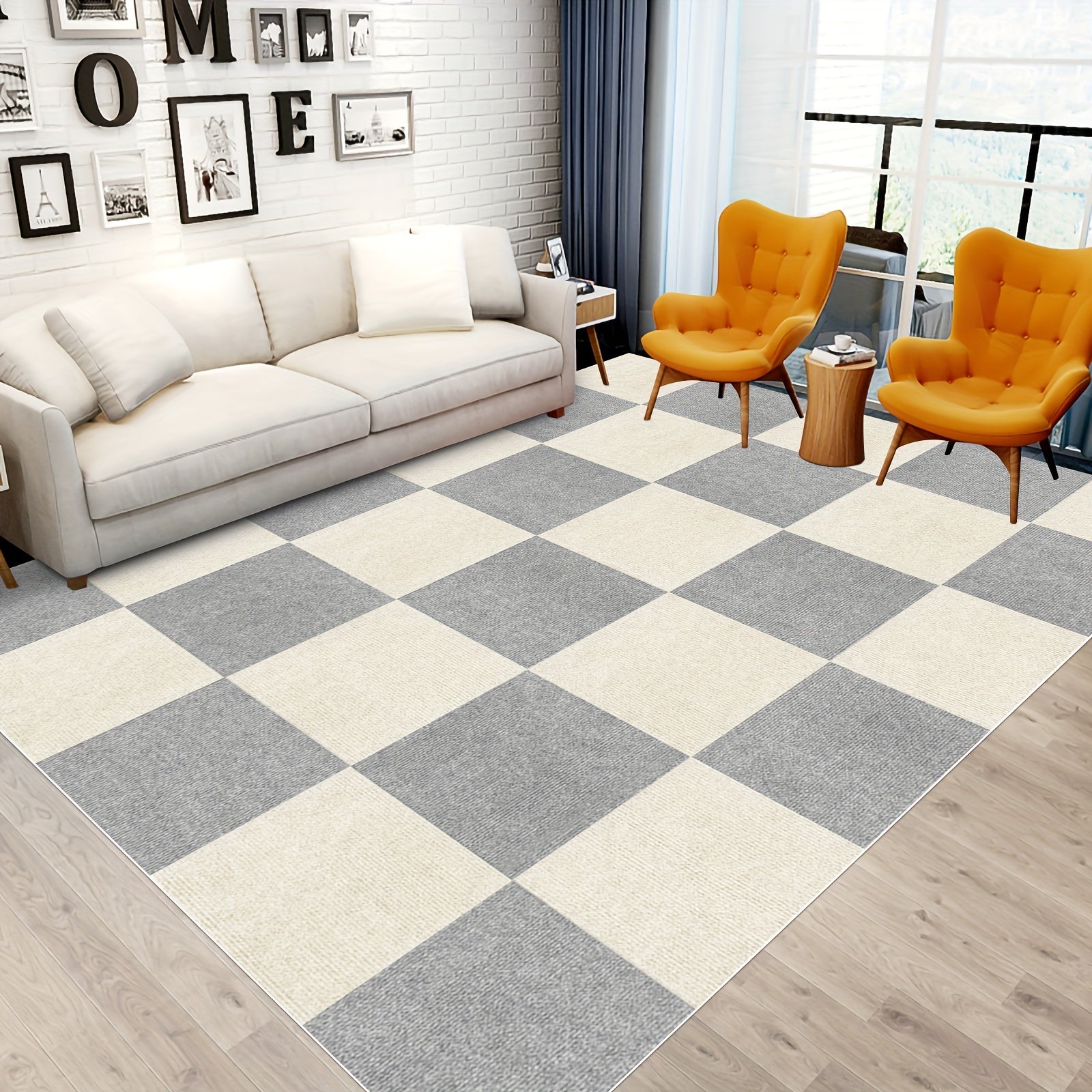 30pcs Carpet Floor Tiles Adhesive Stickers DIY  Square Area Rug Carpet Tiles