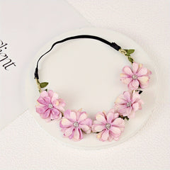 Boho Flower Wreath Hair Band Sweet Garland for Women Girls