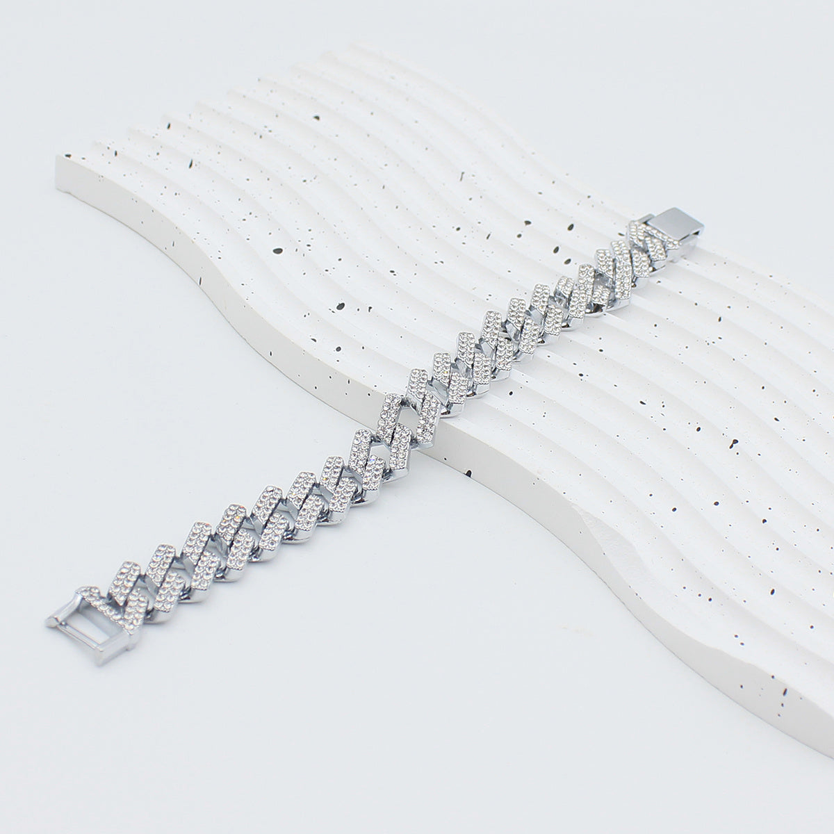 Cuban Link Rhinestone Chain Necklace