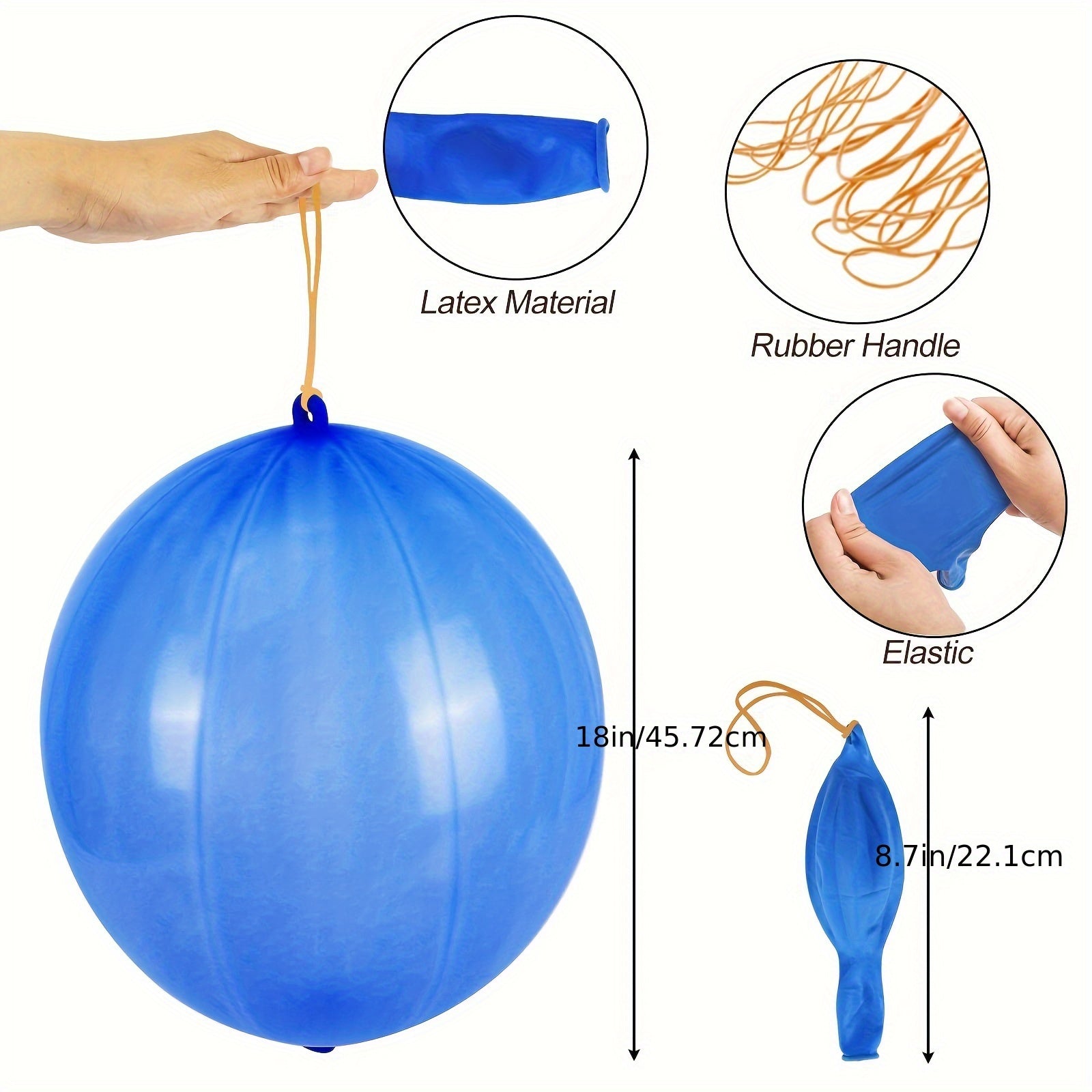 12pcs Punched Balloons in Various Colors for Birthday Parties