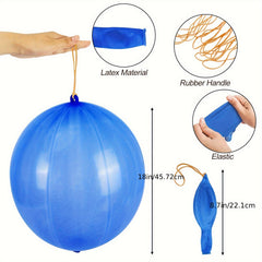 12pcs Punched Balloons in Various Colors for Birthday Parties