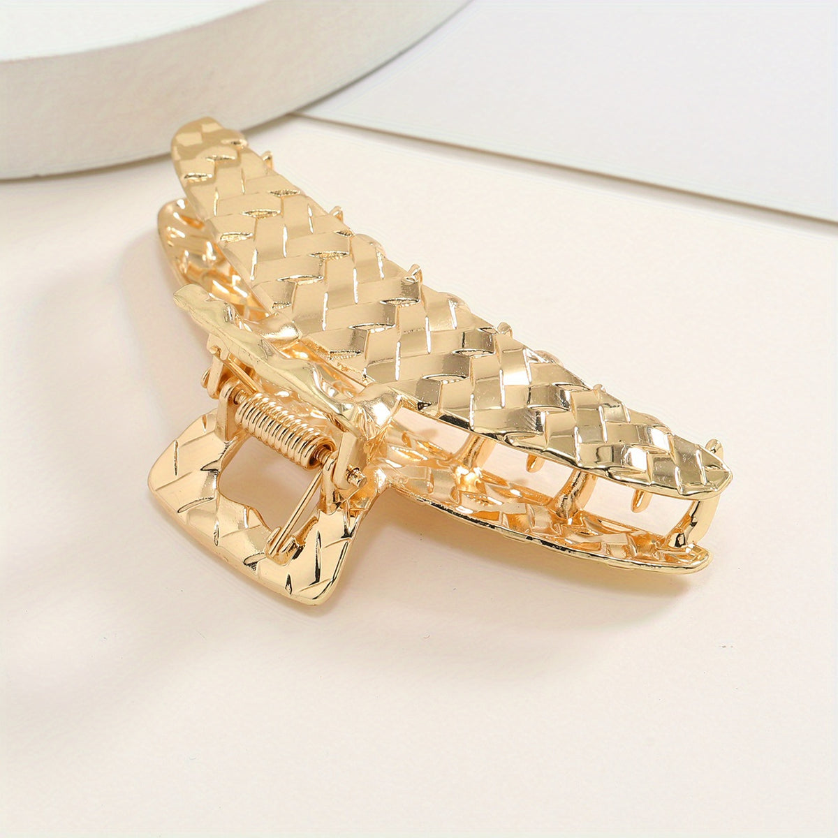 Braided Metal Hair Grab Clip for Women Girls