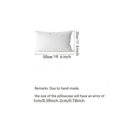 Solid Textured Sofa Cushion Cover Lattice Design Thickened Pillowcase
