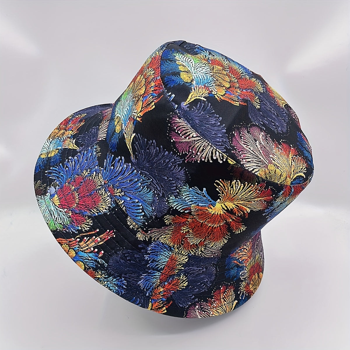 Coral Print Reversible Bucket Hat Cotton Basin Hat for Men Women